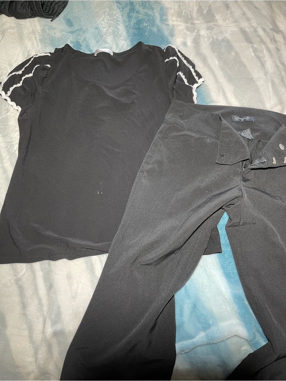 Women’s Black Workwear Outfit Bundle – Dress Pants + Blouse | Business Casual